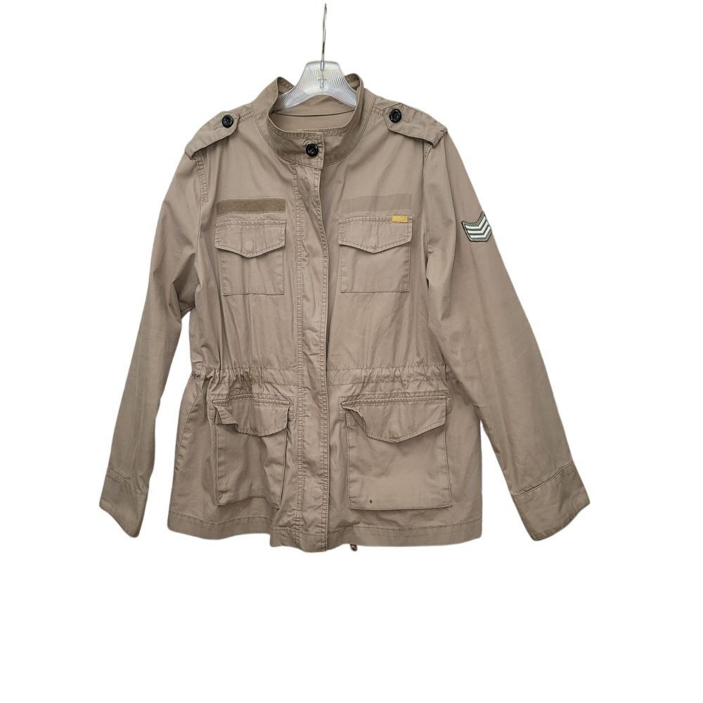 VTG Old Navy Military Jacket XL Zip Drawstring Waist Utility Grunge Gorpcore Y2K